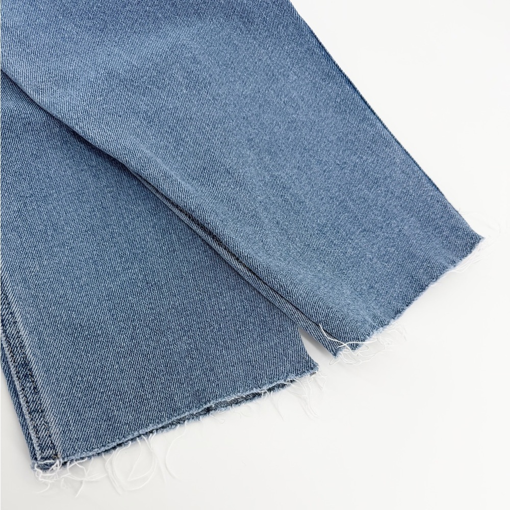 Hollister 28/6 Ultra High-Rise Mom Jeans Blue Vintage Stretch‎ Raw Hem 90s - Picture 5 of 14